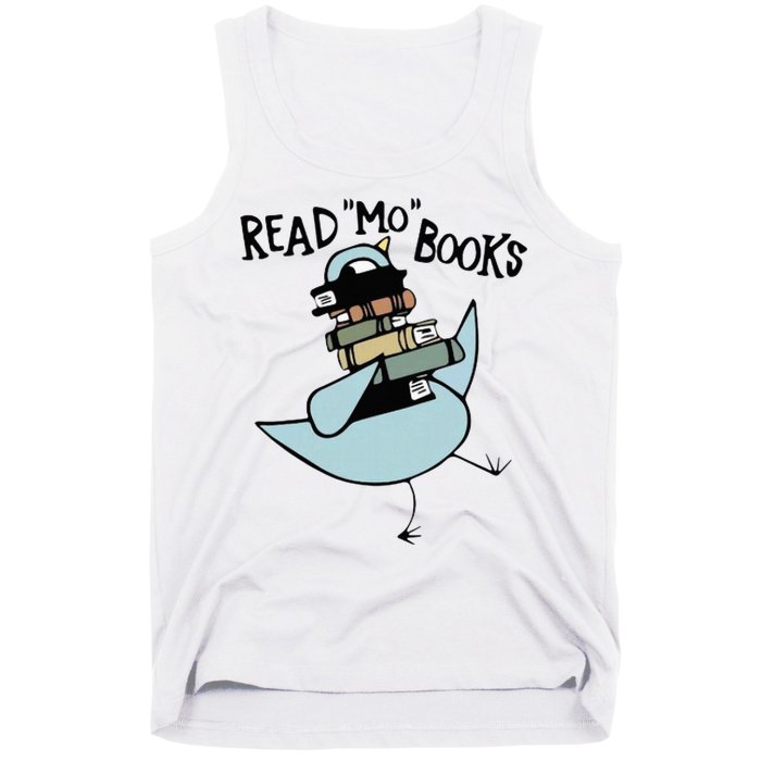 Read Mo Books Pigeon Library Reading Books Reader 2024 Tank Top