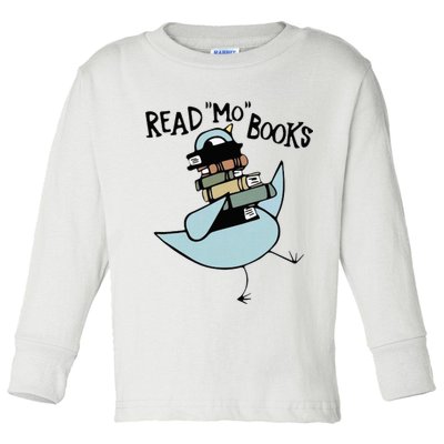 Read Mo Books Pigeon Library Reading Books Reader 2024 Toddler Long Sleeve Shirt