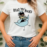 Read Mo Books Pigeon Library Reading Books Reader 2024 Womens T-Shirt