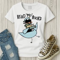 Read Mo Books Pigeon Library Reading Books Reader 2024 Womens T-Shirt