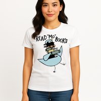Read Mo Books Pigeon Library Reading Books Reader 2024 Womens T-Shirt