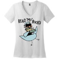 Read Mo Books Pigeon Library Reading Books Reader 2024 Women's V-Neck T-Shirt