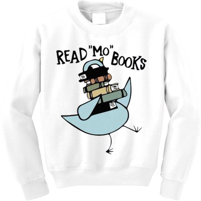 Read Mo Books Pigeon Library Reading Books Reader 2024 Kids Sweatshirt