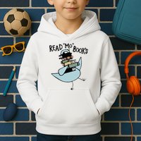 Read Mo Books Pigeon Library Reading Books Reader 2024 Kids Hoodie
