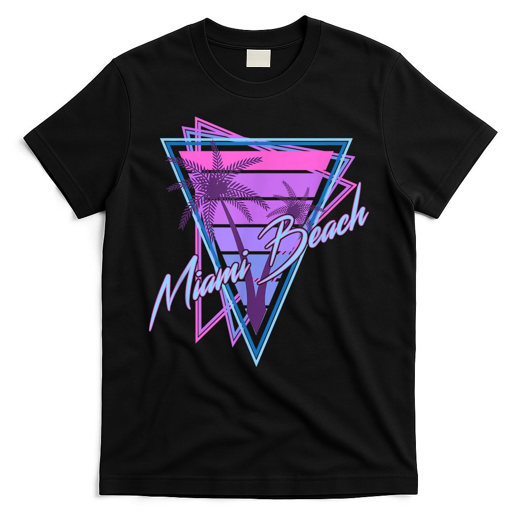 Retro Miami Beach Vintage 80s Beach Souvenir T-Shirt