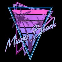 Retro Miami Beach Vintage 80s Beach Souvenir Backpack