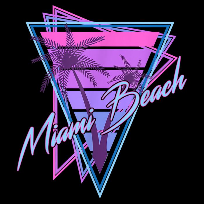 Retro Miami Beach Vintage 80s Beach Souvenir Backpack