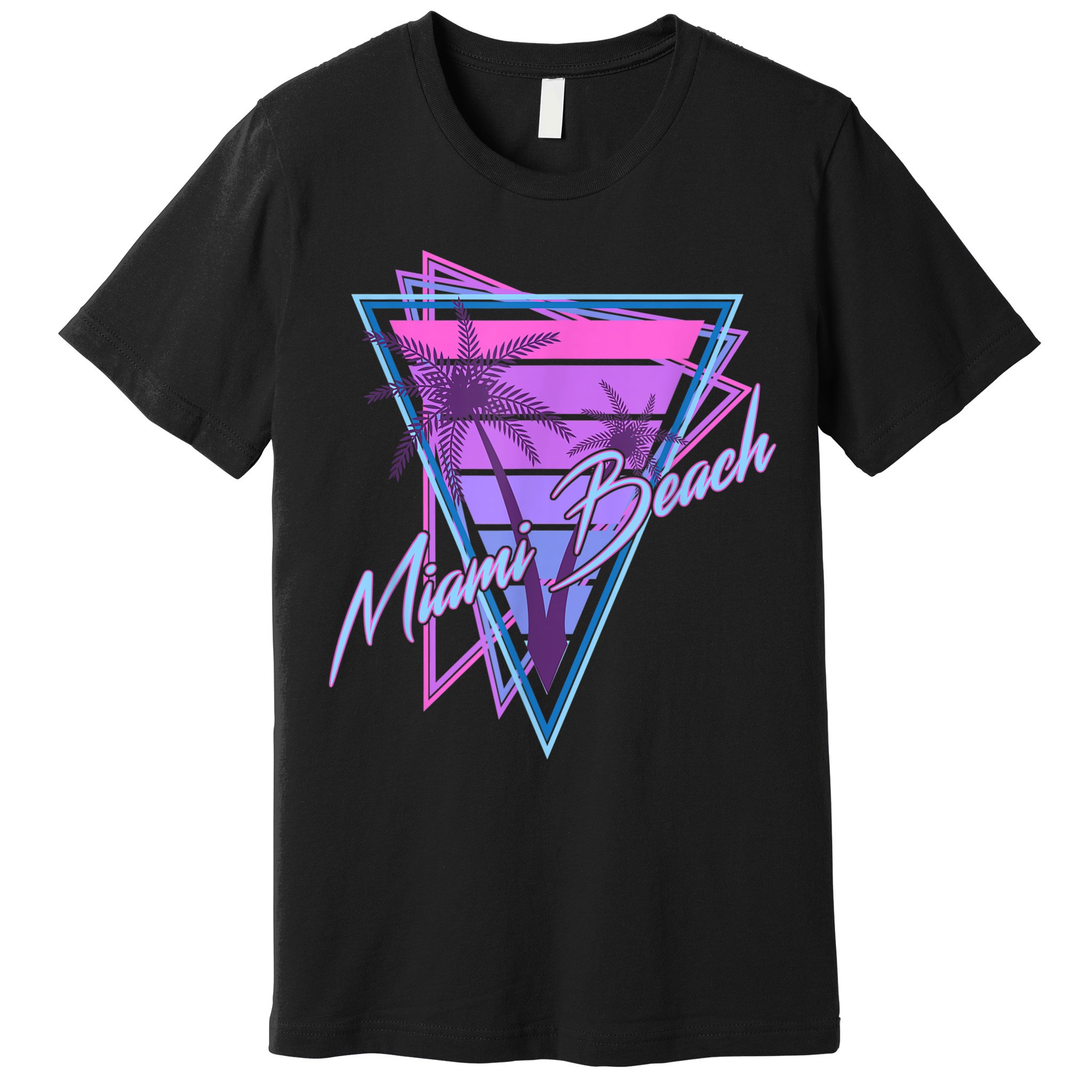 Retro Miami Beach Vintage 80s Beach Souvenir Premium T-Shirt
