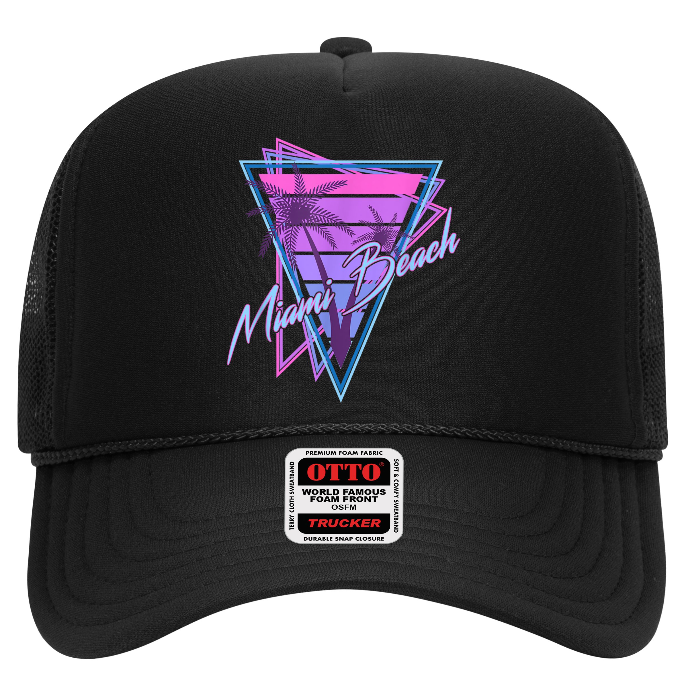 Retro Miami Beach Vintage 80s Beach Souvenir Hat