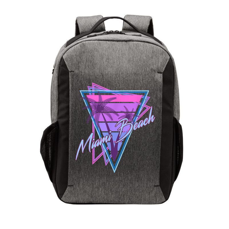 Retro Miami Beach Vintage 80s Beach Souvenir Vector Backpack