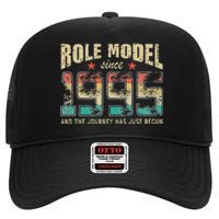 Role Model Born 1995 And The Journey Has Just Begun Birthday High Crown Mesh Back Trucker Hat