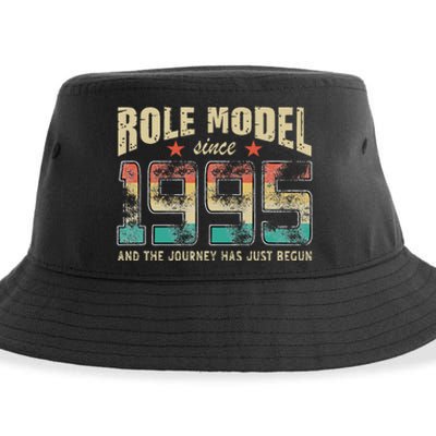 Role Model Born 1995 And The Journey Has Just Begun Birthday Sustainable Bucket Hat