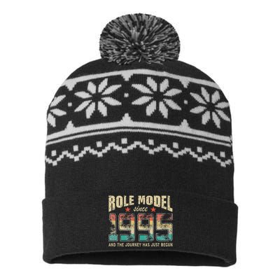 Role Model Born 1995 And The Journey Has Just Begun Birthday USA-Made Snowflake Beanie