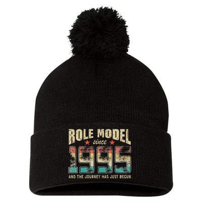 Role Model Born 1995 And The Journey Has Just Begun Birthday Pom Pom 12in Knit Beanie