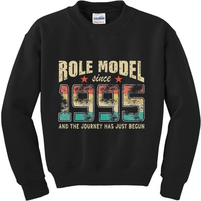 Role Model Born 1995 And The Journey Has Just Begun Birthday Kids Sweatshirt