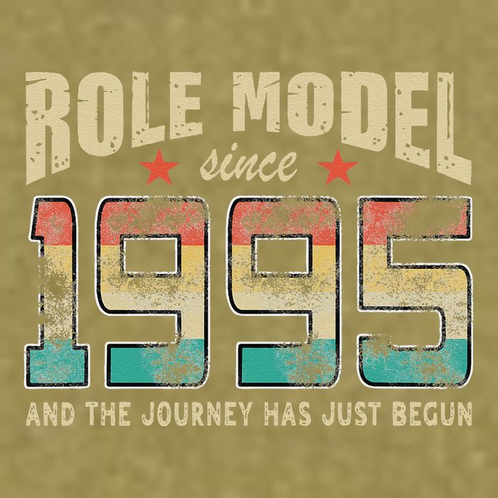 Role Model Born 1995 And The Journey Has Just Begun Birthday Garment-Dyed Women's Muscle Tee