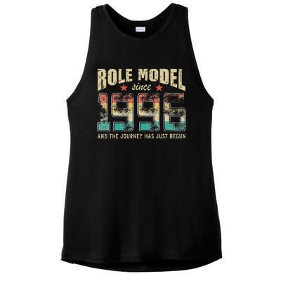 Role Model Born 1996 And The Journey Has Just Begun Birthday Ladies PosiCharge Tri-Blend Wicking Tank