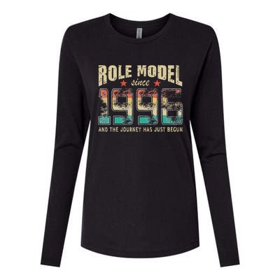 Role Model Born 1996 And The Journey Has Just Begun Birthday Womens Cotton Relaxed Long Sleeve T-Shirt