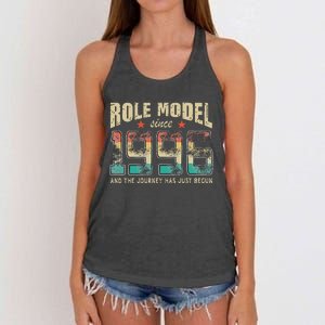 Role Model Born 1996 And The Journey Has Just Begun Birthday Women's Knotted Racerback Tank