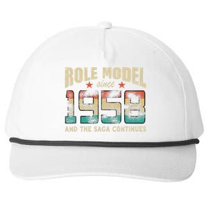 Role Model Born 1958 And The Saga Continues Birthday Snapback Five-Panel Rope Hat