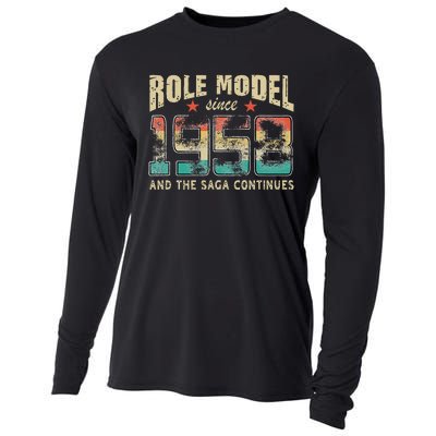 Role Model Born 1958 And The Saga Continues Birthday Cooling Performance Long Sleeve Crew