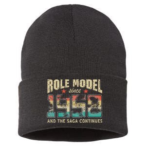 Role Model Born 1958 And The Saga Continues Birthday Sustainable Knit Beanie