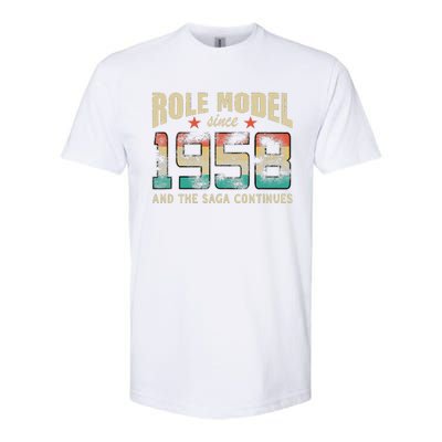 Role Model Born 1958 And The Saga Continues Birthday Softstyle CVC T-Shirt