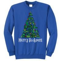 Retro Merry Bookmas Book Tree Christmas Holiday Book Lovers Gift Sweatshirt