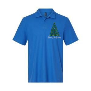 Retro Merry Bookmas Book Tree Christmas Holiday Book Lovers Gift Softstyle Adult Sport Polo