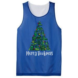 Retro Merry Bookmas Book Tree Christmas Holiday Book Lovers Gift Mesh Reversible Basketball Jersey Tank