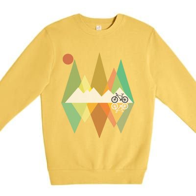 Retro Mountain Bike Gift Vintage Mtb Gift Premium Crewneck Sweatshirt