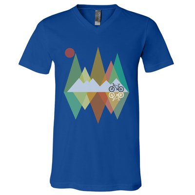 Retro Mountain Bike Gift Vintage Mtb Gift V-Neck T-Shirt