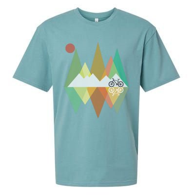 Retro Mountain Bike Gift Vintage Mtb Gift Sueded Cloud Jersey T-Shirt