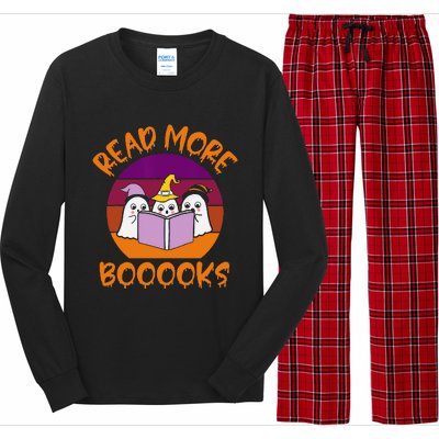 Read More Books Vintage Retro Ghost Book Lover Long Sleeve Pajama Set