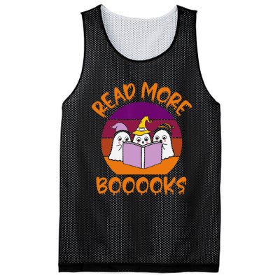 Read More Books Vintage Retro Ghost Book Lover Mesh Reversible Basketball Jersey Tank