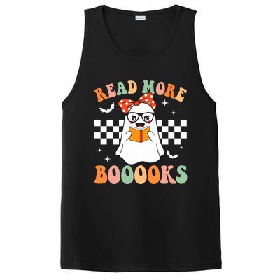 Read More Books Funny Teacher Halloween Ghost Reading Books Gift PosiCharge Competitor Tank