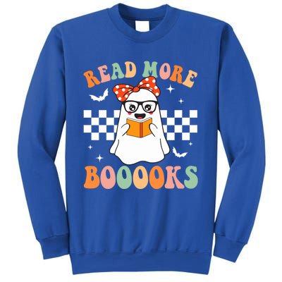 Read More Books Funny Teacher Halloween Ghost Reading Books Gift Sweatshirt