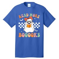 Read More Books Funny Teacher Halloween Ghost Reading Books Gift Tall T-Shirt