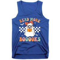 Read More Books Funny Teacher Halloween Ghost Reading Books Gift Tank Top