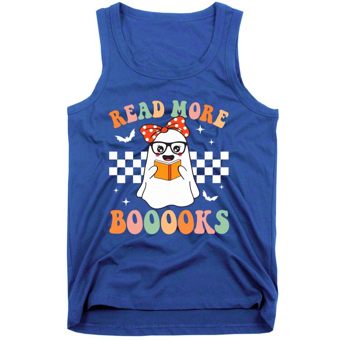 Read More Books Funny Teacher Halloween Ghost Reading Books Gift Tank Top