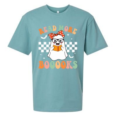 Read More Books Funny Teacher Halloween Ghost Reading Books Gift Sueded Cloud Jersey T-Shirt