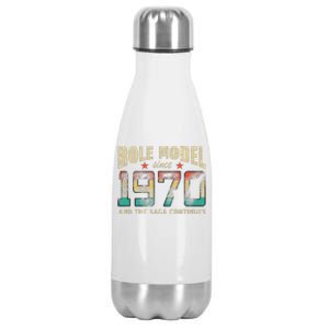 Role Model Born 1970 And The Saga Continues Birthday Stainless Steel Insulated Water Bottle