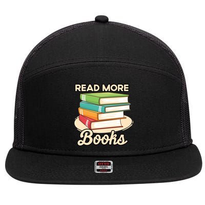 Read More Books Case National Read A Book Day Meaningful Gift 7 Panel Mesh Trucker Snapback Hat