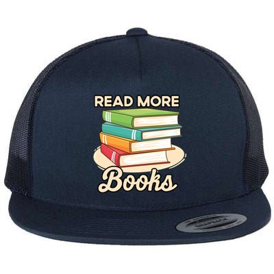 Read More Books Case National Read A Book Day Meaningful Gift Flat Bill Trucker Hat