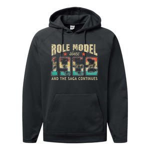 Role Model Born 1968 And The Saga Continues Birthday Performance Fleece Hoodie