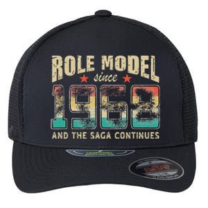 Role Model Born 1968 And The Saga Continues Birthday Flexfit Unipanel Trucker Cap