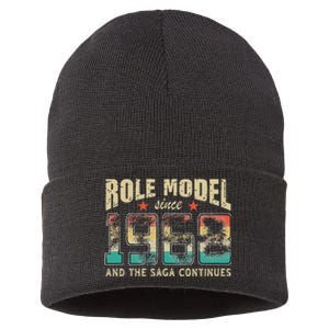 Role Model Born 1968 And The Saga Continues Birthday Sustainable Knit Beanie