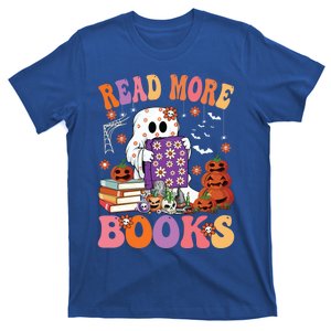 Read More Books Lover Halloween Cute Boo Ghost Reading Books Gift T-Shirt