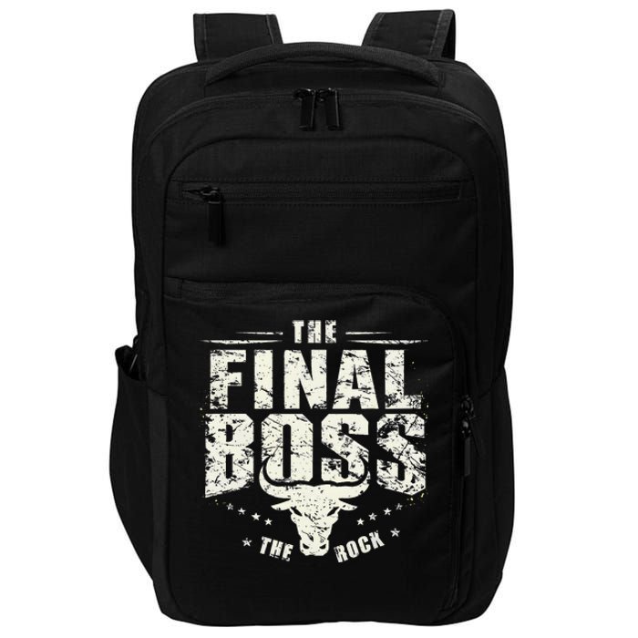 Rock Music Boss Final White Design Fun Music Lover Impact Tech Backpack