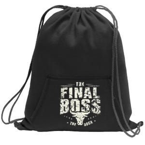 Rock Music Boss Final White Design Fun Music Lover Sweatshirt Cinch Pack Bag